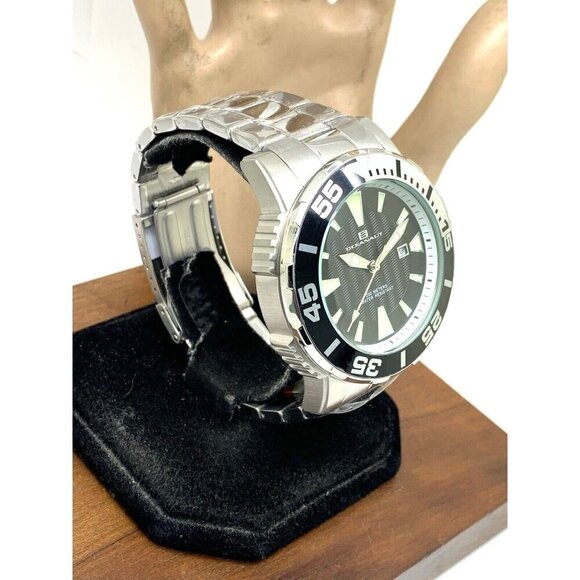 Oceanaut Men's Watch OC02911 Marletta Quartz Black Dial Silver Steel 48mm - Picture 15 of 15